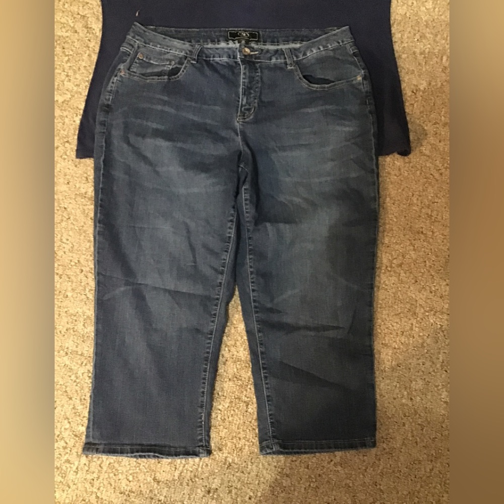 Women’s size 18 W Cato woman stretch denim capris cc